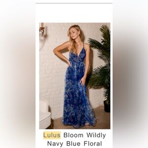 Floral Blue Maxi Dress